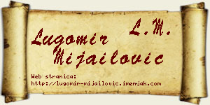 Lugomir Mijailović vizit kartica
